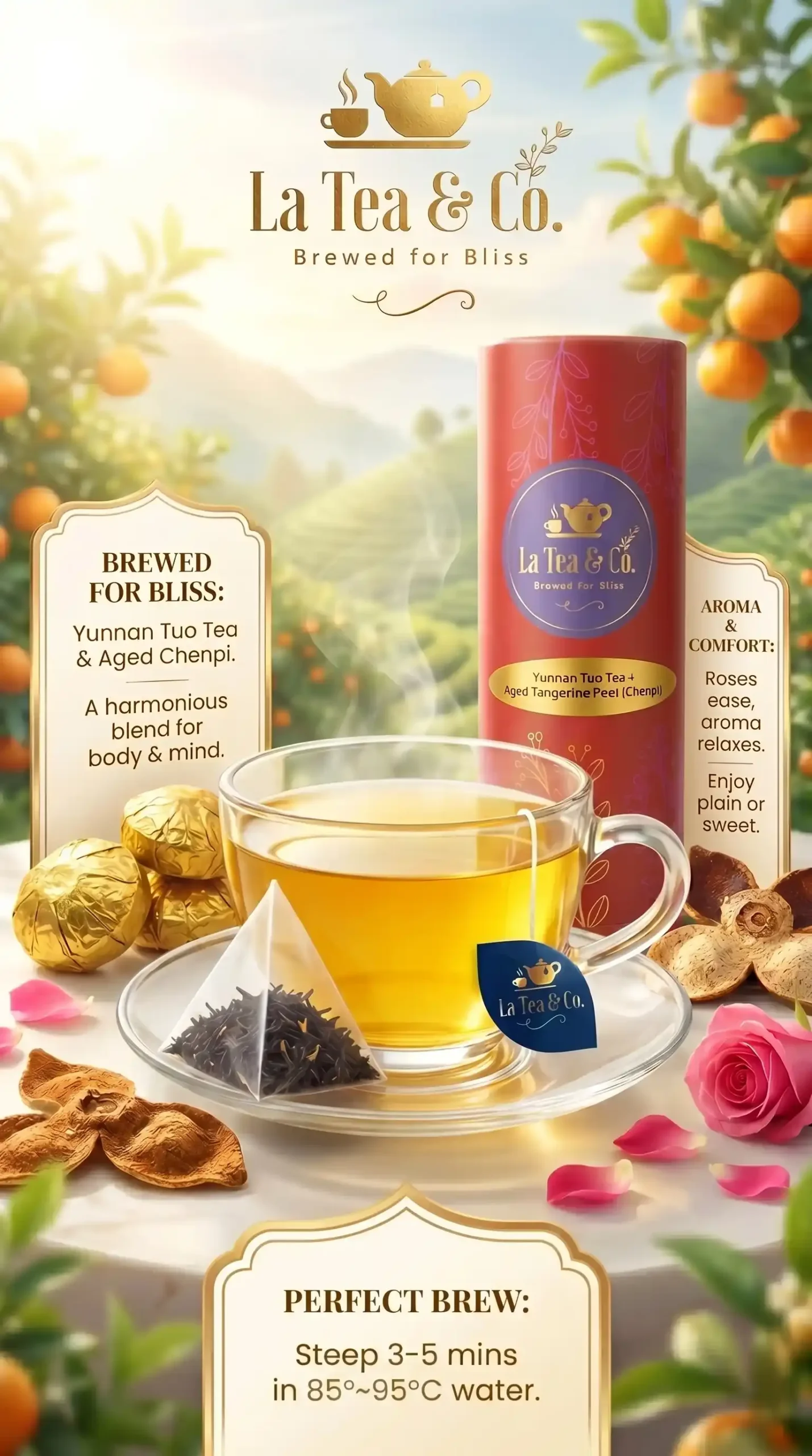 Yunnan Tuo Tea + Aged Tangerine Peel (Chenpi)