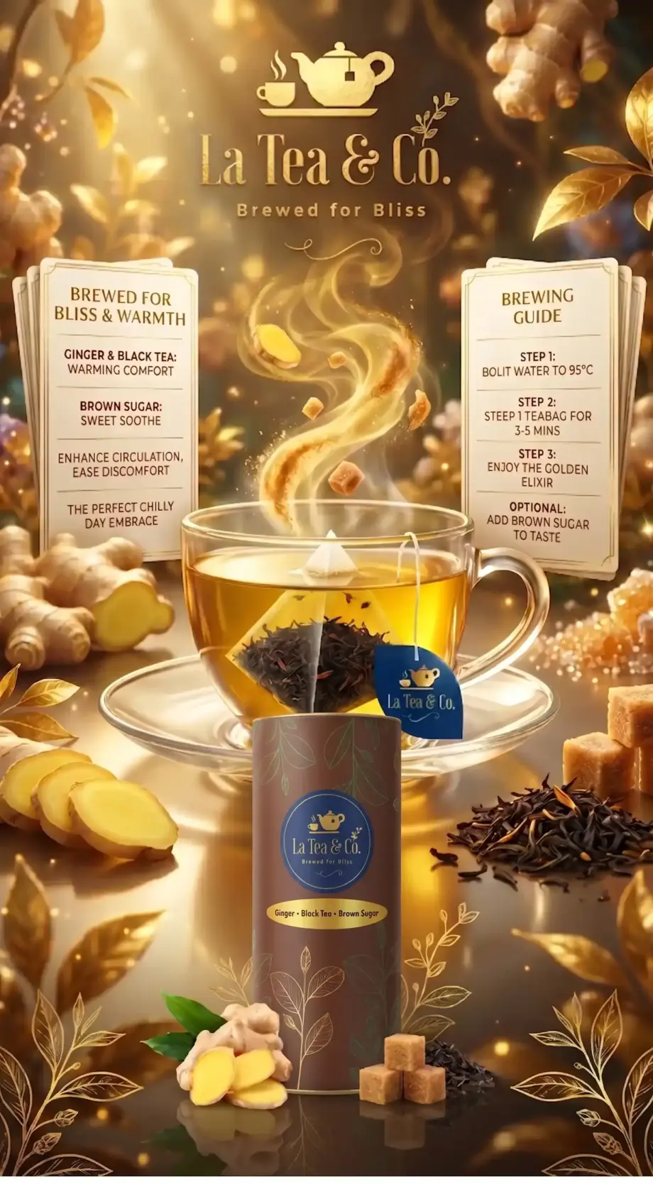 Ginger + Black Tea + Brown Sugar
