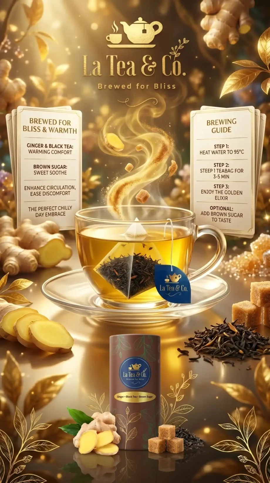 Ginger + Black Tea + Brown Sugar