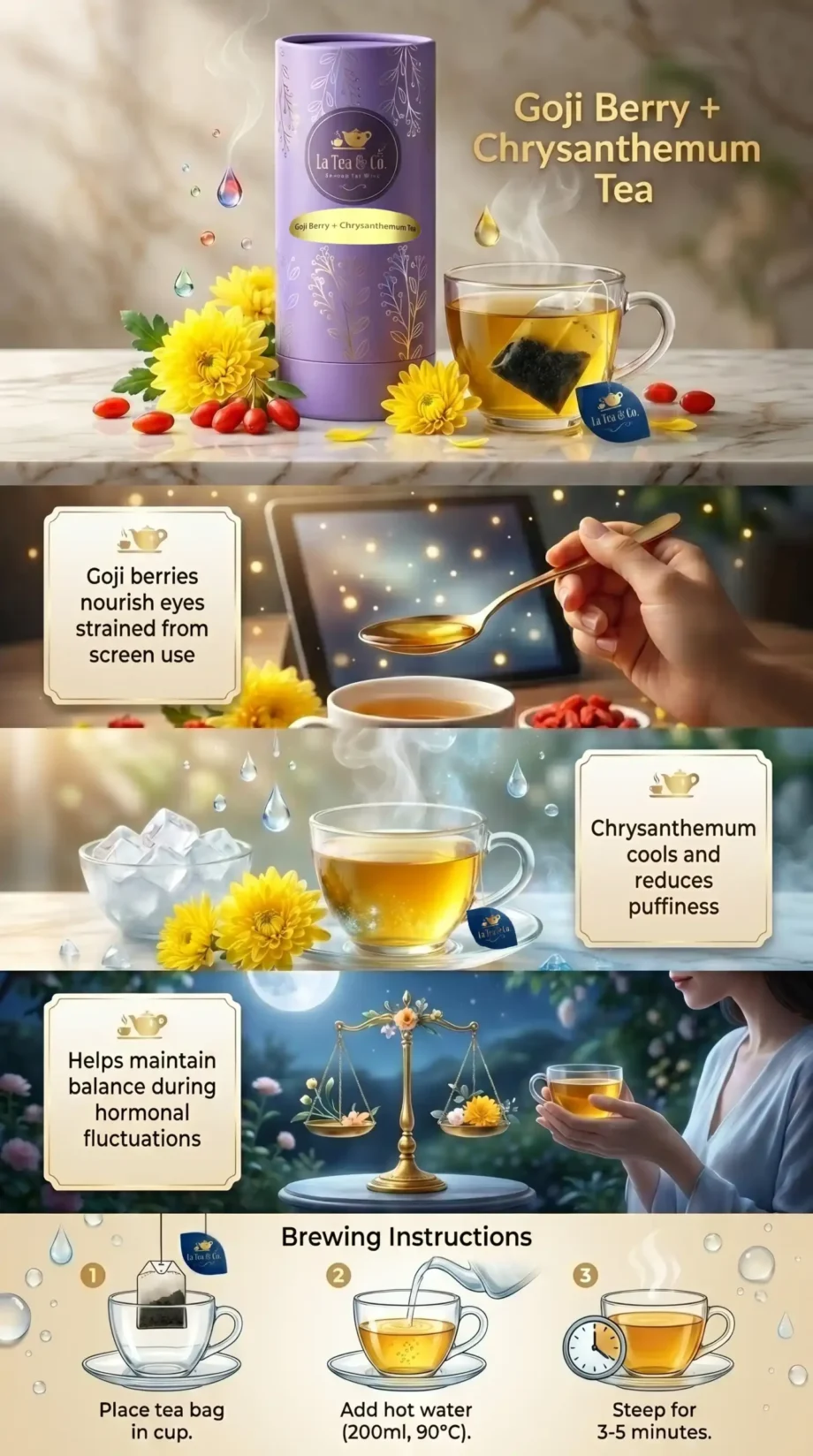 Goji Berry + Chrysanthemum Tea - Image 2