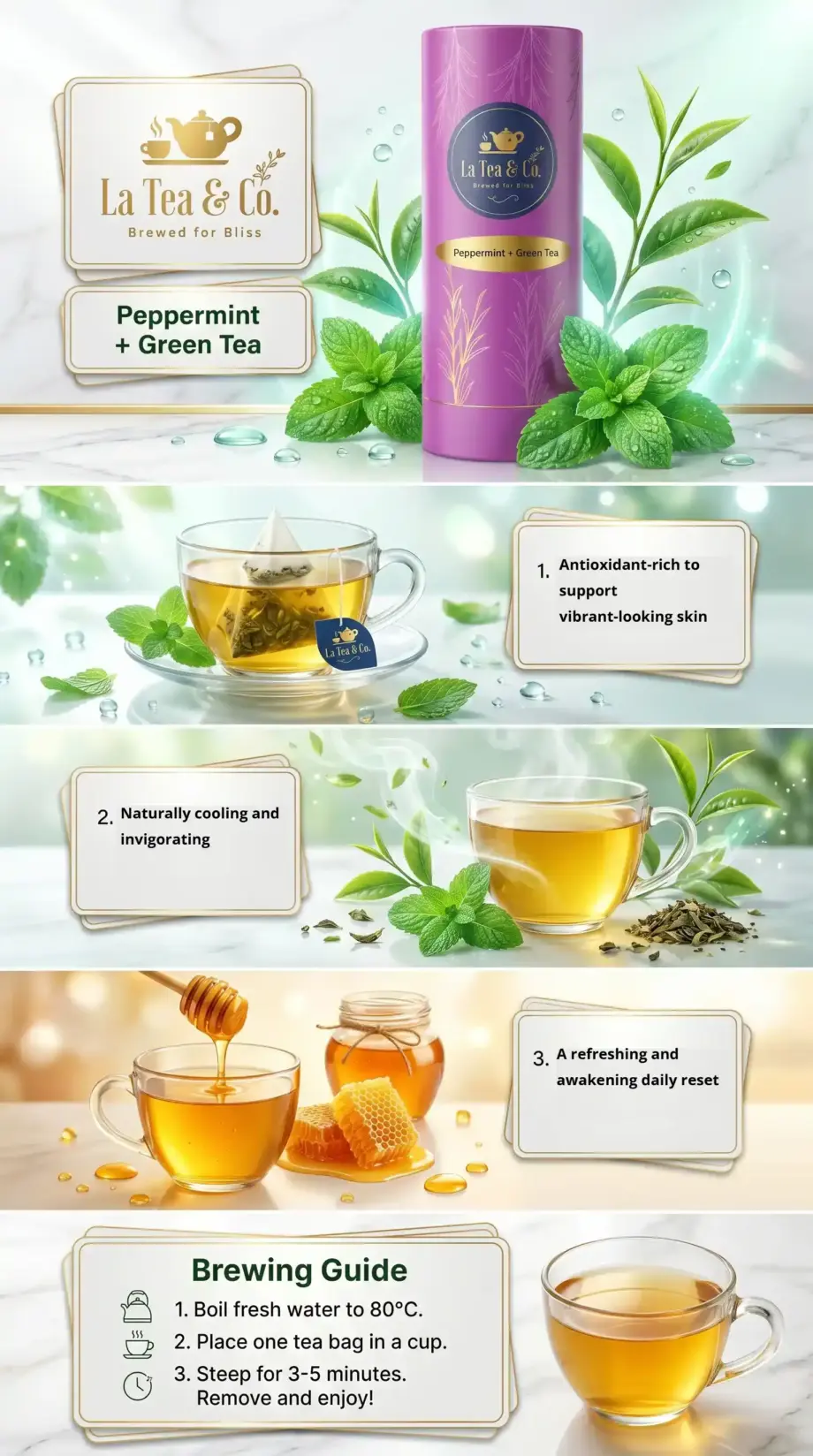Peppermint + Green Tea - Image 2